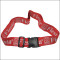 Customized logo silk-printed polyester red luggage badge cover belt