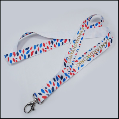 New style custom design Foil Stamped Logo polyester card holder lanyard