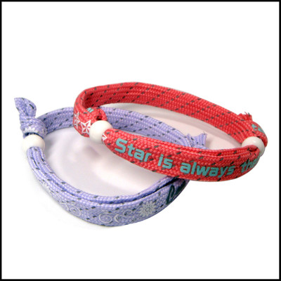 Fashion reflective silk adjustable wrist rope straps