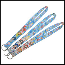 Boys and girls Cartoon beautiful girls double-sided heat transfer printing polyester hanging belt key lanyards