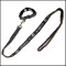 Reflective silk-screen logo jean and leather dog leash pet belt walking dog belt and collar