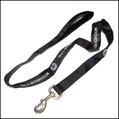 Reflective silk-screen logo jean and leather dog leash pet belt walking dog belt and collar