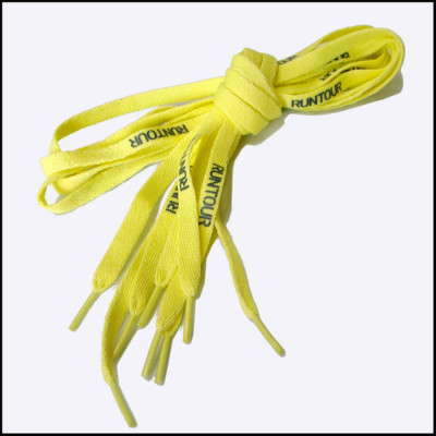 Yellow frabic polyester custom printed shoelaces