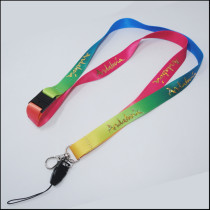 Rainbow Sublimation printed Foil Stamped logo with ID card holder lanyard