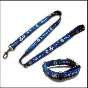 Printing custom logo polyester custom dog leash and dog collar