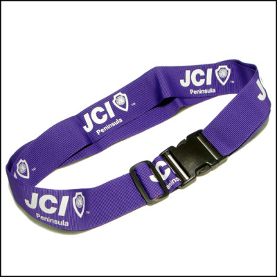 Purple adjustable travel luggage strap custom design suitcase bag belt macufacture