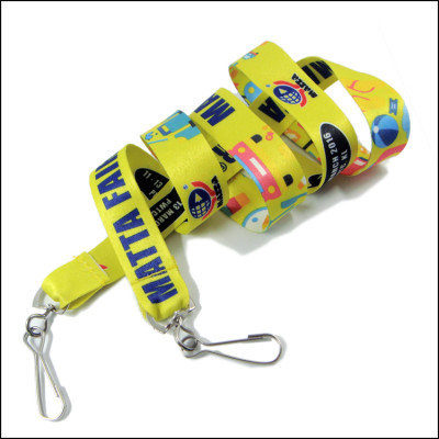 Custom design doble ended swivel J hook ID card holder lanyard factory