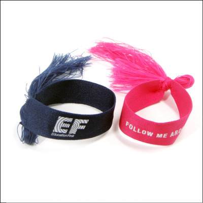 New fashion adjustable ladies polyester bracelet printed logo wristband