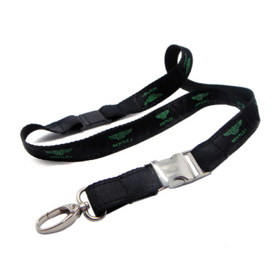 Woven embroider custom logo name brand medal lanyard manufactory