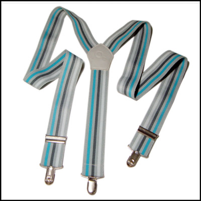 Fatory name brand color elastic trousers braces weaving belt