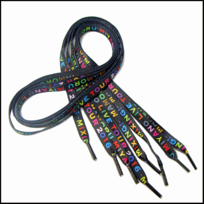 Thermal transfer printing flat LACES canvas sneakers shoes white students