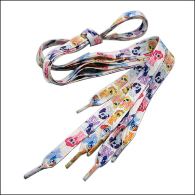 Lovely cartoon desiglat children's Thermal transfer flat LACES canvas shoes