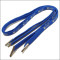 Blue polyester tubular printed custom logo metal tip shoelaces