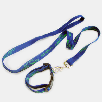 Thickening reinforcing the ink printing pet traction rope pet collar two-piece outfit