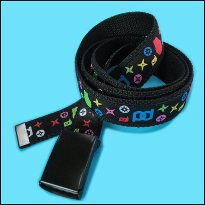Colorful pattern computer jacquard woven label with high-grade polyester belt