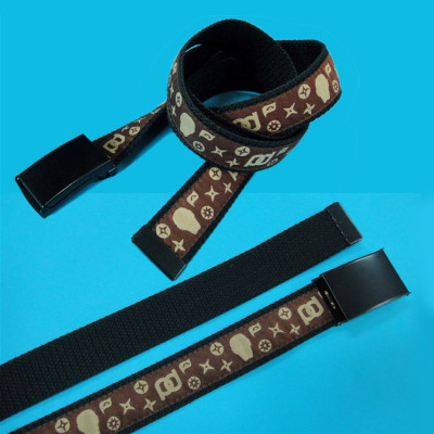 Woven label with high-grade buckle automatically polyester belt