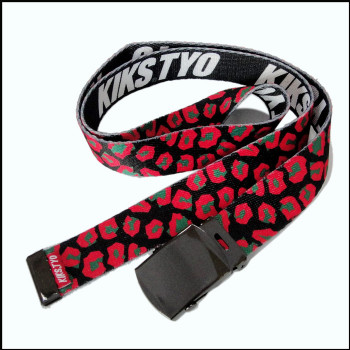 Fashion printing double-sided hot stamping automatic buckle polyester belt