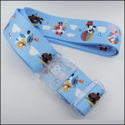 Colorful sublimation flowers adjustable travel badge straps