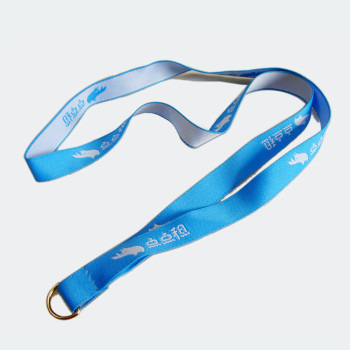 Direct manufacturers customize LOGO jacquard ribbon hang rope hanging with work permit