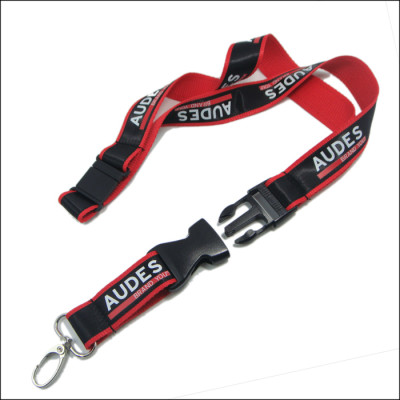 Custom printing satin ribbon fabric id employee's card holder lanyards