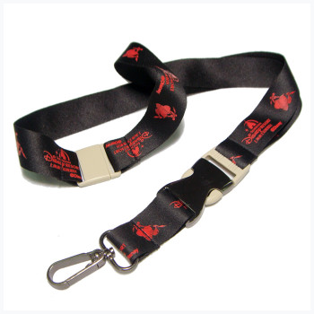 Screen sublimation printed logo matel buckle staff card strap