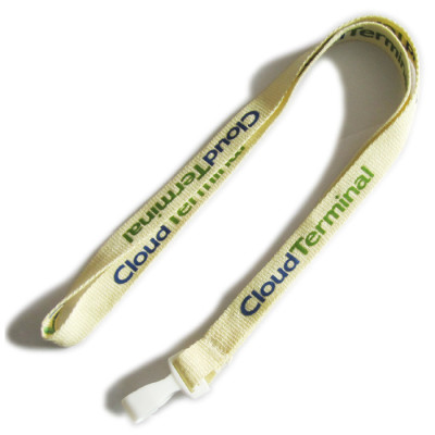 ECO Friendly soft cotton narrow custom personalized neck Lanyard