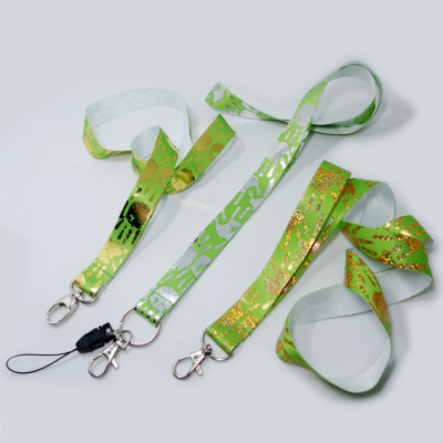 Fashion rope Foil Stamped Logo custom design logo neck lanyards