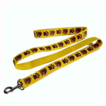 Wholesale premium yellow polyester handles pet dog leash