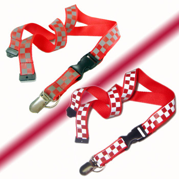 Custom reflective polyester lanyard with bulldog clip ID badge holder neck strap