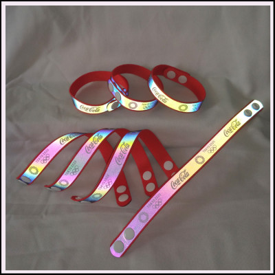 Magical Reflective Irdescent bracelets for promotion gift, wristband adverting gift