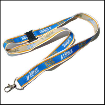 Safety buckle strap woven custom logo adverting lanyard