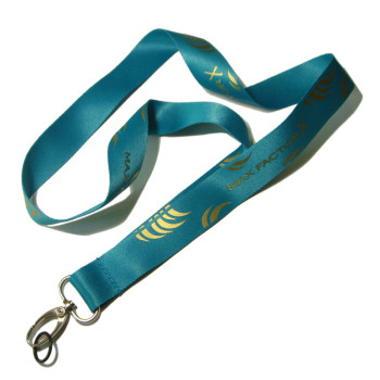 Gold color screen printing logo ID card holder neck custom lanyard