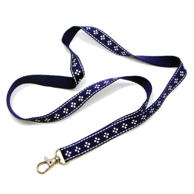 The Blue polyester and custom printed reflective lanyards