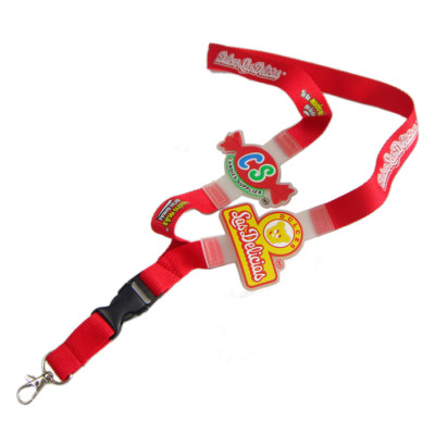 Hight quality neck strap advertising gifts Silicone logo lanyards