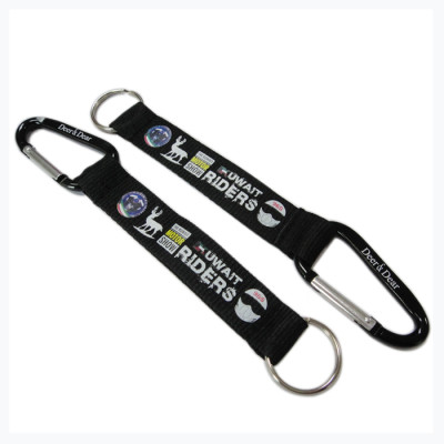 Professional polyester short strap carabiner keys