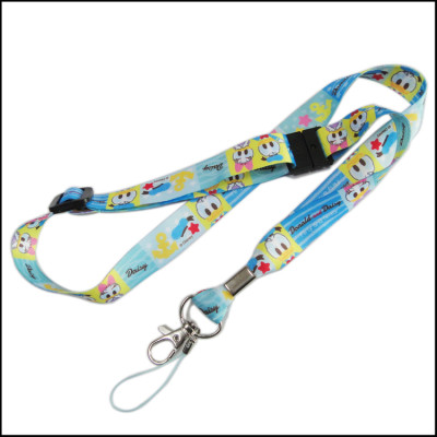 Colorful sublimation printed fashion polyester lanyard for Promotional gift items