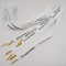 Gold metal tips shoelace white polyester printed custom logo shoe laces