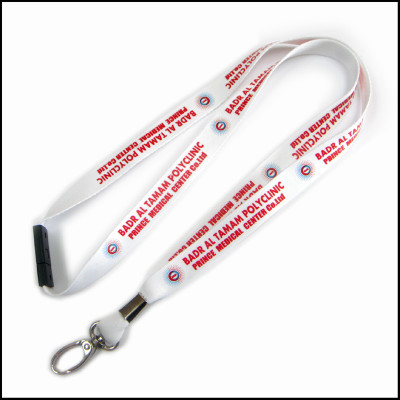 Flat polyester printing logo safety breakaway buckle lanyards