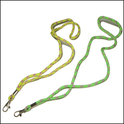 Two color jacquard polyester string big PVC card badge cord lanyad