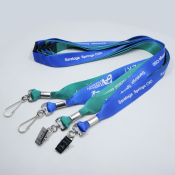 Swivel bulldog clip card badges holder design custom made own logo nylon lanyard