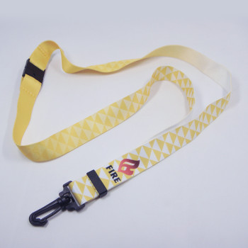 Plastic J hook custim design strapback heat transfer logo card holder lanyard