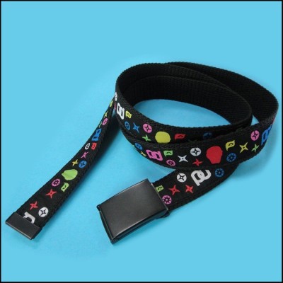 Fashion fabric polyester satin woven logo custom strap weaving belt
