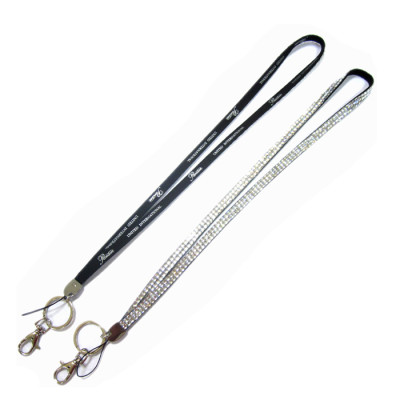 Rhinestone bling card holder lanyards for promotional gift