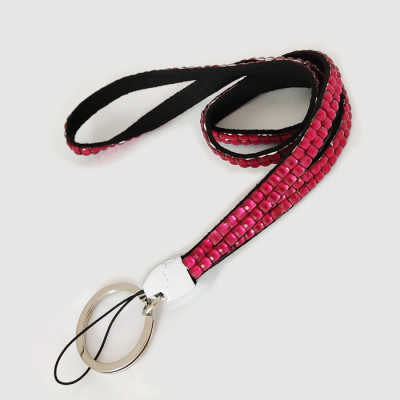 Bling bling beaded crystal thrasher rhinestones marvel key ring lanyards