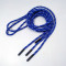Blue round polyester string hard silicon custom tips shoelace sport