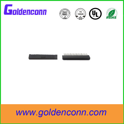 1.0mm pitch fpc connector dual row LCP for wire to board vertical angle with DIP type 90 degrees