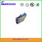 usb 3.0 AF plug dip type terminal female plastic connector for pcb 9p right angle with side insert slant