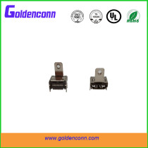 HDMI female connector 19P with lock smt type A right angle