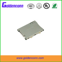 sim card connector socket holder slot 6P SMT type with push push 1.8mm height