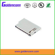 2.75mm height sd card connector holder 11P SMT type without push push
